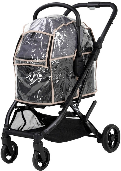 로띠에 강아지 유모차 전용 방풍 레인 커버 노블레스돔 D, 투명