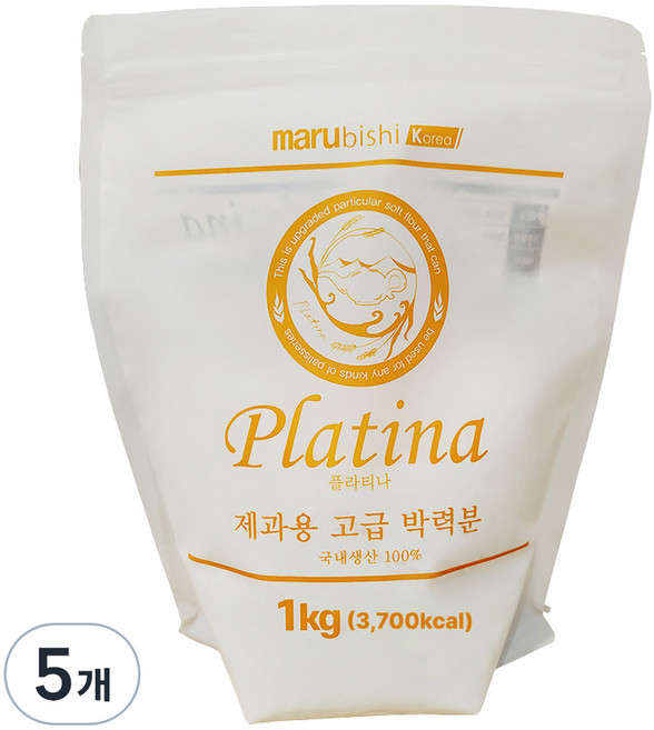 마루비시 플라티나 제과용 고급 박력분, 1kg, 5개