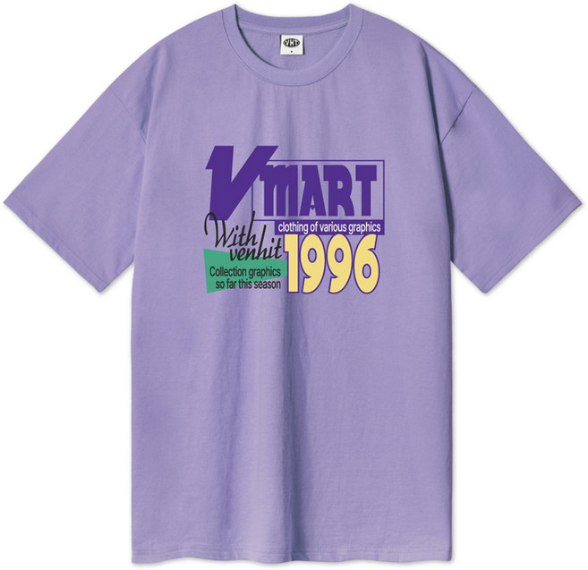 벤힛 v Mart 오버핏 통기성 반팔 티셔츠