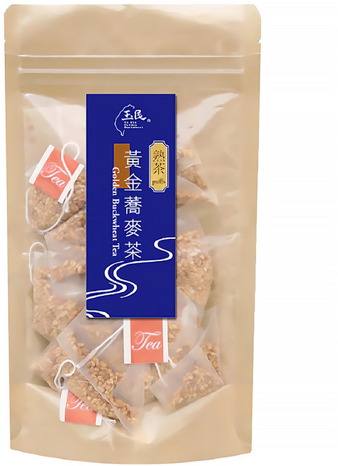 玉民 黃金蕎麥茶 熟茶立體茶包 60公克, 5g, 12包, 1袋