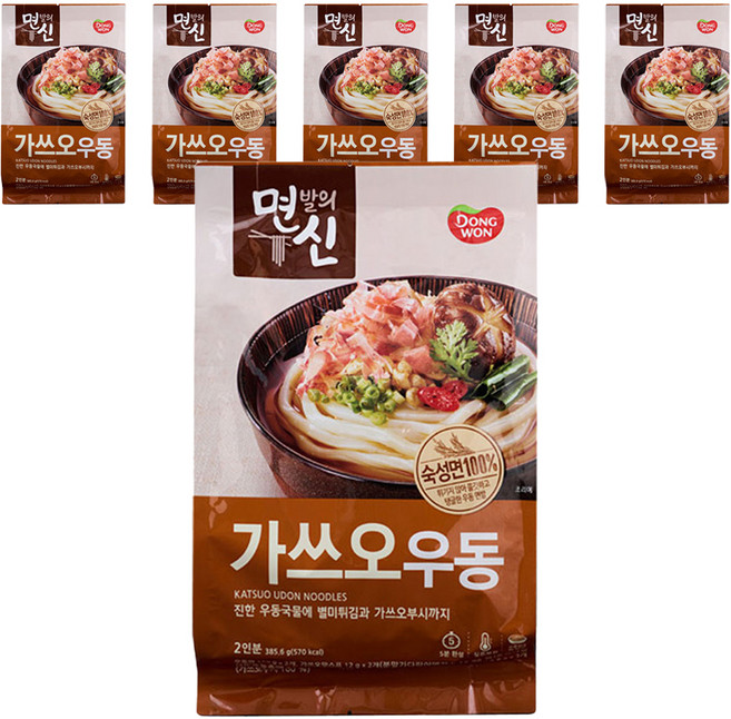 동원 면발의신 가쓰오우동, 385.6g, 6개