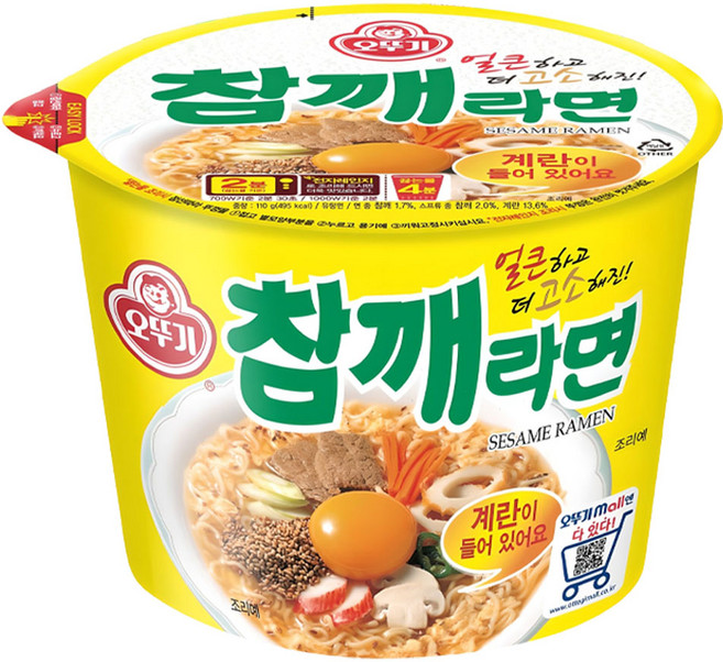 오뚜기 참깨라면 컵 110g, 1개