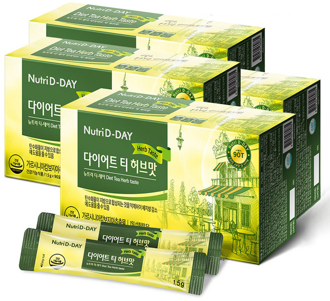 뉴트리디데이 다이어트 티 허브맛, 1.5g, 90개입, 4개