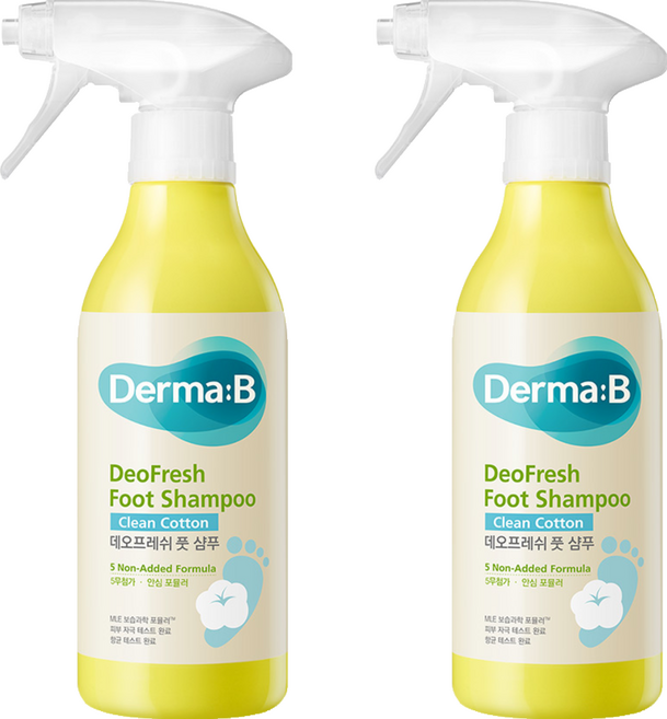 더마비 데오프레쉬 풋 샴푸 클린코튼향, 1개입, 2개, 400ml