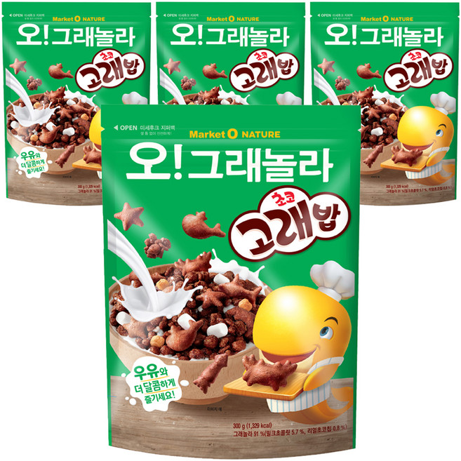 Market O NATURE ORION 好麗友 !Granola 巧克力鯨魚米餅, 300g, 4個