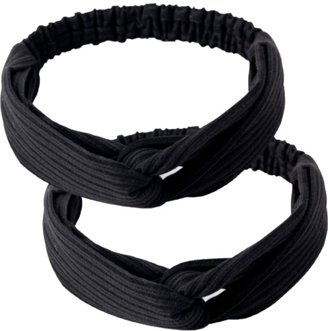 조앤제이 비비드 헤어 세안밴드, 블랙, 2개