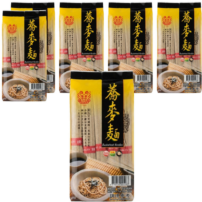 龍口 蕎麥麵 全素, 400g, 6包