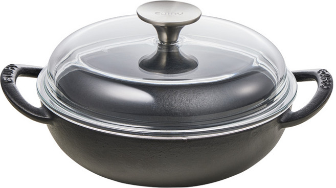 에지리 인덕션 블랙아이언 베이비웍 하이돔 양손냄비, 18cm, MATTE BLACK (매트 블랙), 1개