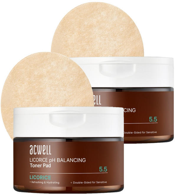 아크웰 감초수 피에이치 밸런싱 토너 패드 160ml, 70매입, 2개