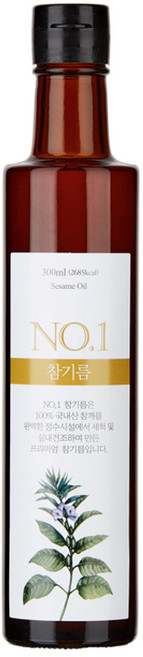 앤오일 고소한 저온압착 참기름, 300ml, 1개