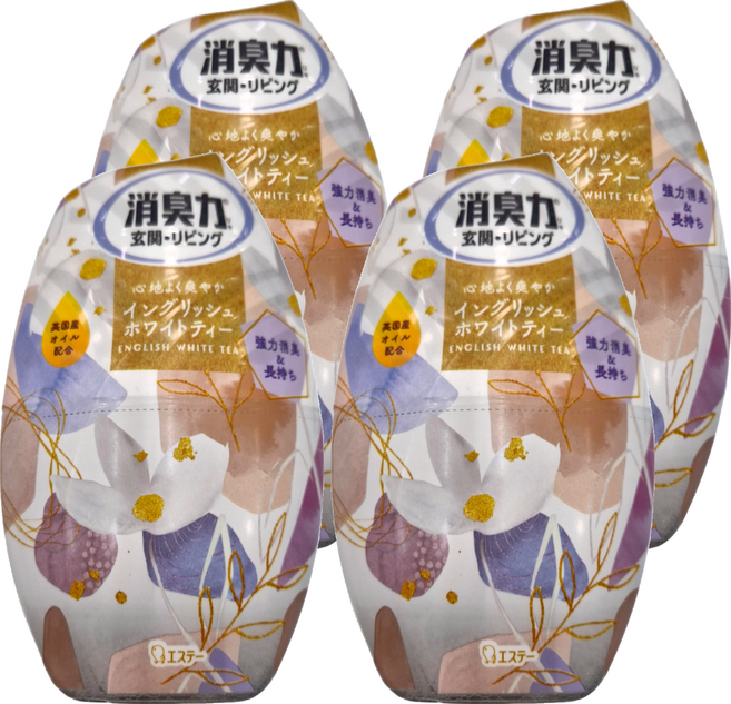 ST 雞仔牌 消臭力 部屋消臭力 芳香消臭劑 英式白茶, 400ml, 4瓶