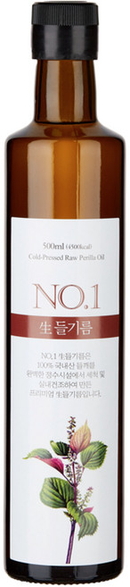앤오일 생 들기름, 500ml, 1개