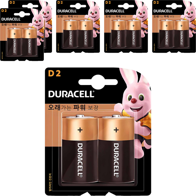 듀라셀 알카라인 D형 건전지, 2개입, 6개