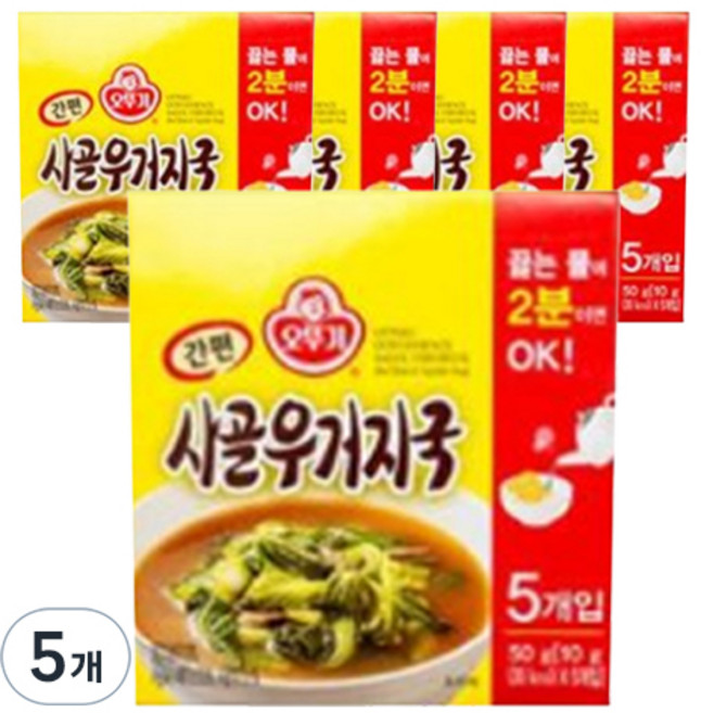 오뚜기 간편 사골 우거지국 5p, 50g, 5개