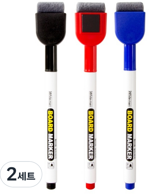 아트사인 8859 마카펜 3종 세트 25 x 157 mm, 검정, 파랑, 빨강, 2세트