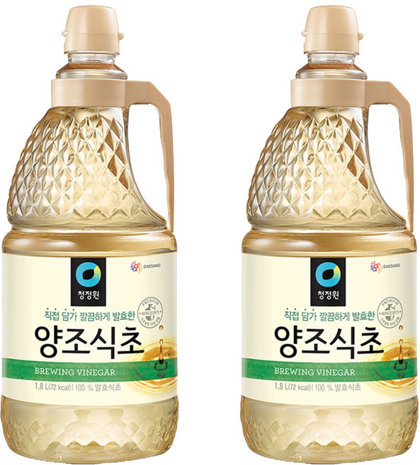 청정원 양조식초, 1.8L, 2개