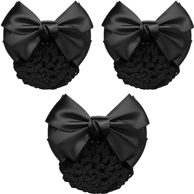 하우블리 러블리본 면접 간호사 승무원 올림머리 여성 데일리 헤어망 머리망 3p