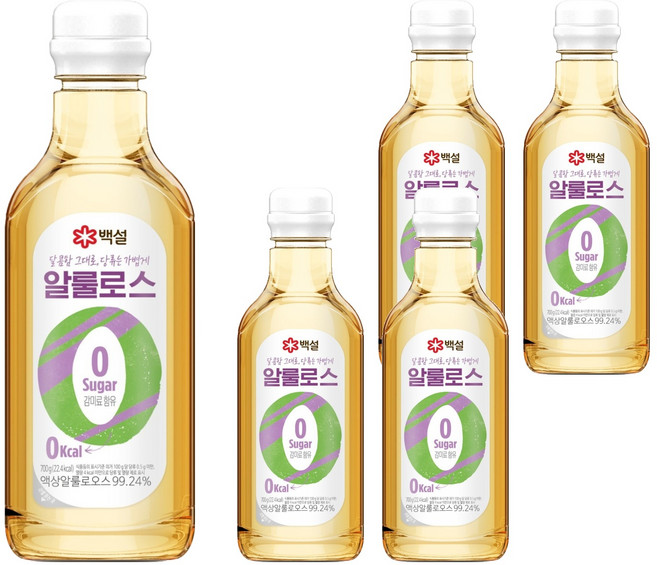 백설 제로 칼로리 알룰로스, 700g, 5개