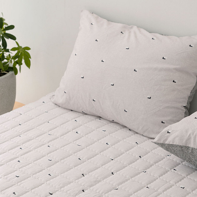 더자리 에코항균 누빔 방수패드 고정밴드형, 루나아이보리