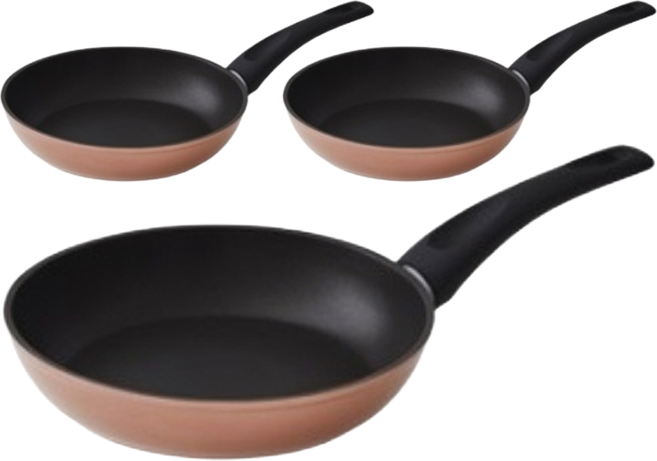 락앤락 인덕션 로즈골드 프라이팬, 20cm, 3개