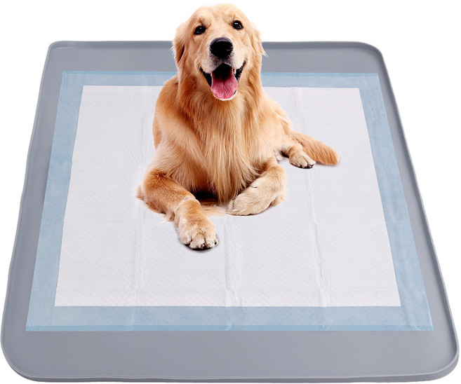 코멧 강아지 논슬립 실리콘 배변매트, 그레이, 1개