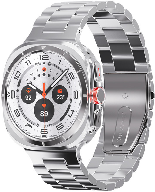 칸탐 갤럭시워치 클래식 메탈 스트랩, 유광실버, 1개