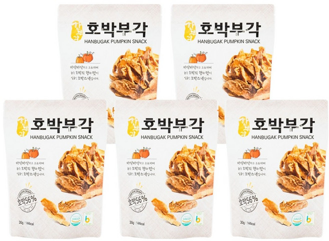 한부각 호박부각, 30g, 5개