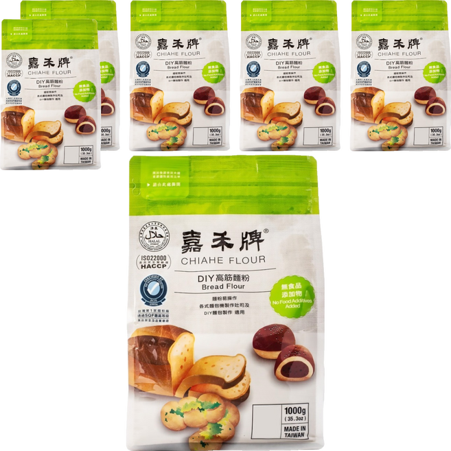 嘉禾牌DIY 高筋麵粉 1kg, 6包