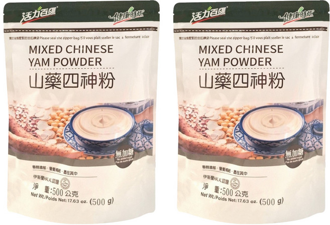 活力百匯 山藥四神粉 無糖, 500g, 1入, 2包