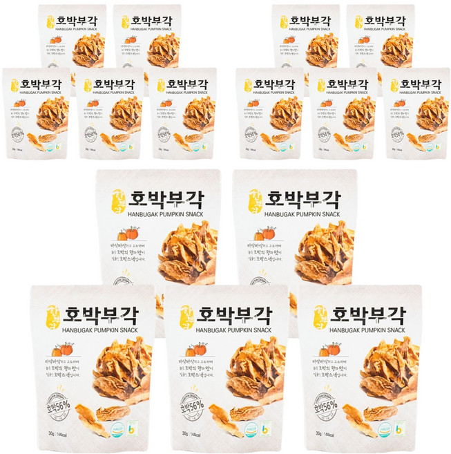 한부각 호박부각, 30g, 15개