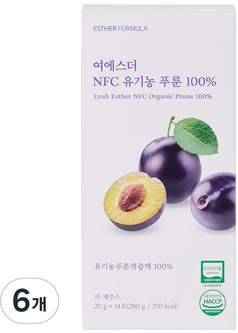 에스더포뮬러 여에스더 NFC 유기농 푸룬 100%, 20g, 84개
