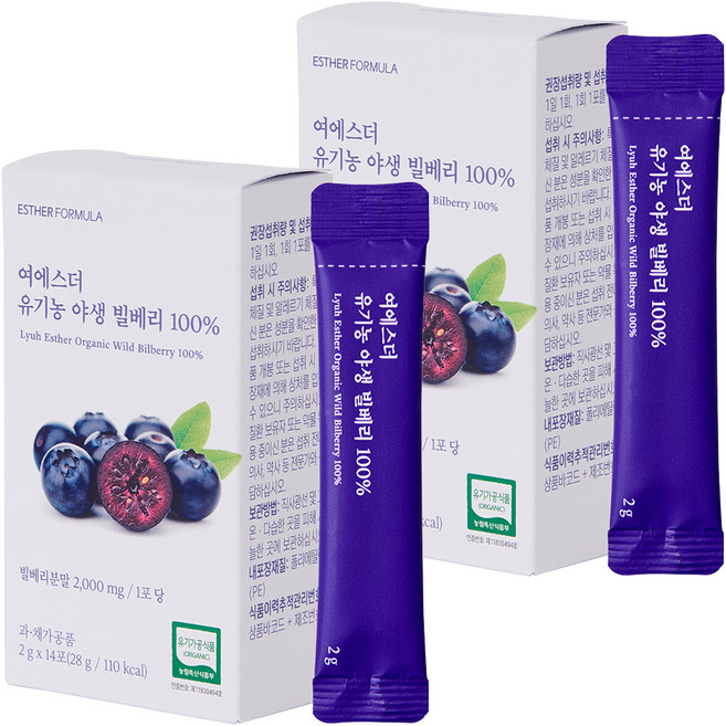 ESTHER FORMULA 呂醫師 有機野生山桑子 100% 14入, 2個, 14冊