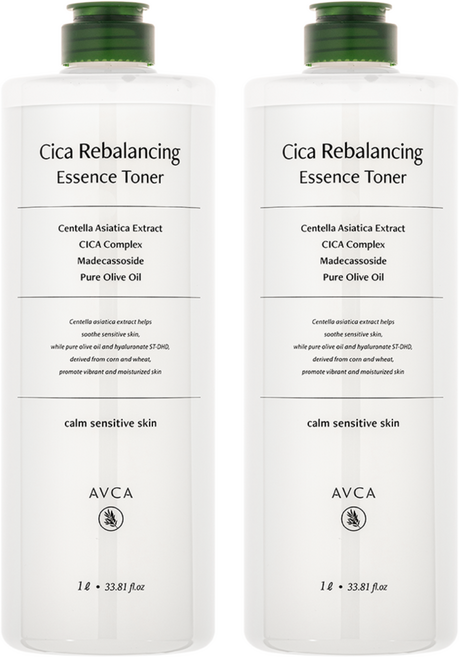 아브카 시카 리밸런싱 에센스 대용량 카밍 토너, 1L, 2개