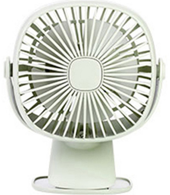 애니클리어 클립형 충전식 LED 램프 휴대용 선풍기, PDB-MF70, 그린
