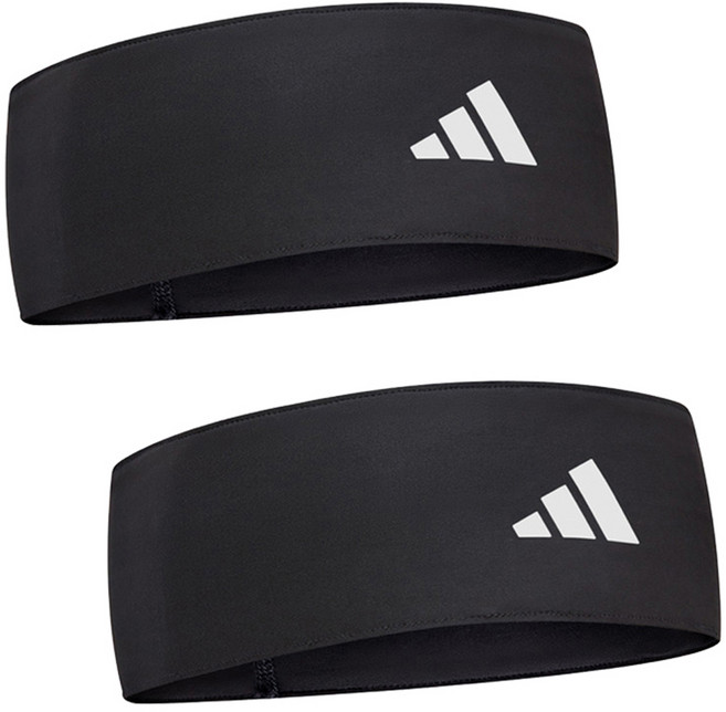 아디다스 뉴로고 트레이닝 헤드밴드, 블랙, 2개