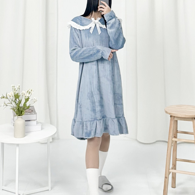 피어니스트 여성용 빅카라 홈 원피스 잠옷