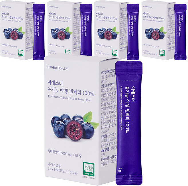 ESTHER FORMULA 呂醫師 有機野生山桑子 100% 14入, 5個, 14冊