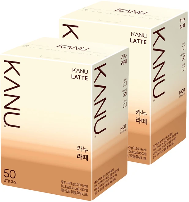 맥심 카누 라떼, 13.5g, 50개입, 2개 - 쿠팡