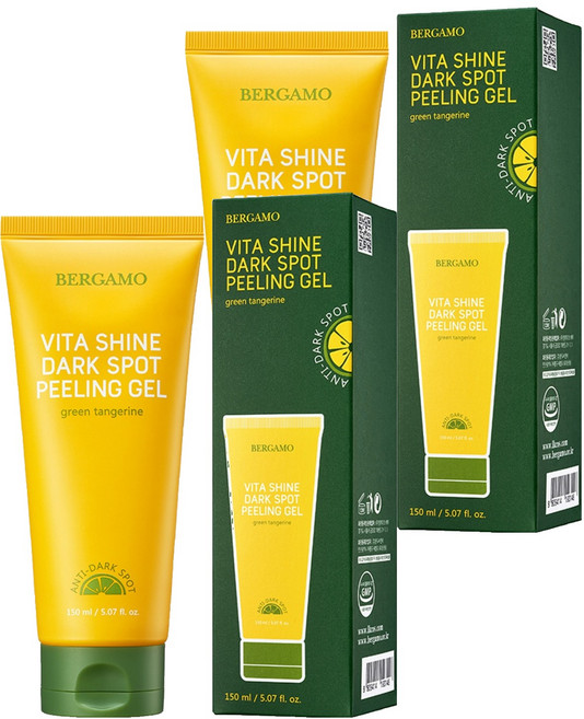 베르가모 청귤 비타 샤인 잡티 필링젤, 2개, 150ml