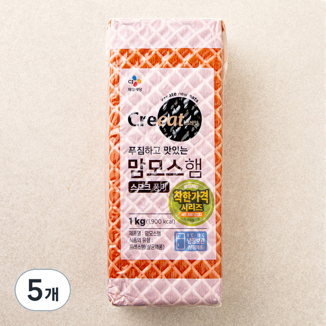 크레잇 맘모스햄, 1kg, 5개