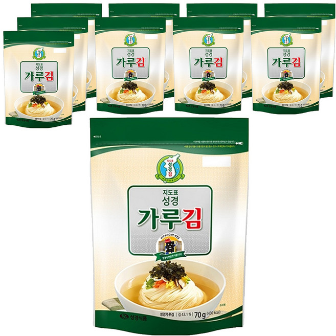지도표성경 재래식 가루김, 70g, 10개