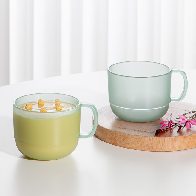 아띠홈 에코젠 머그컵 250ml, 아쿠아, 2개