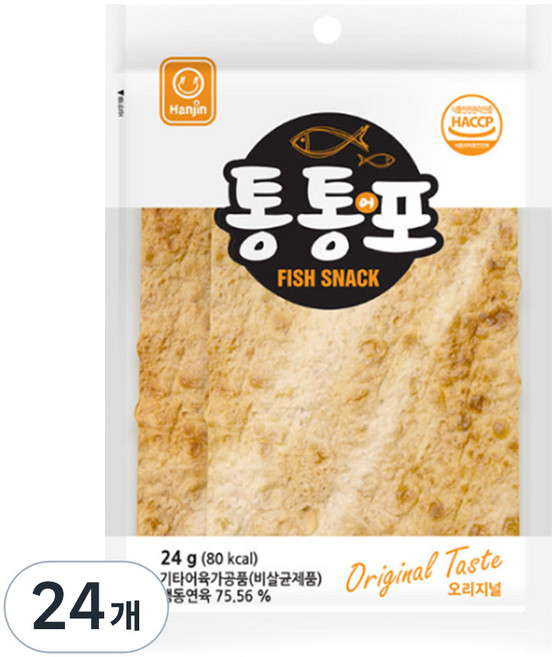 Hanjin 胖胖魚脯 原味, 24g, 24個