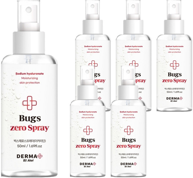 아케이 더마 벅스제로 스프레이, 50ml, 6개