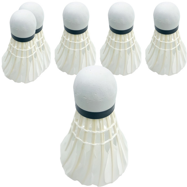 Her-Ea 禾亦 雙拼軟木發泡羽球 標準級, 6顆, 1組, White