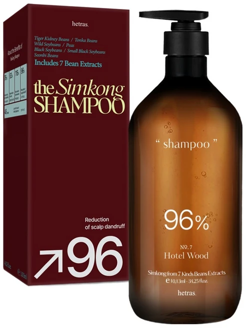 헤트라스 심콩 두피볼륨 탈모완화 기능성 샴푸 호텔우드향, 1.013L, 1개 - 쿠팡