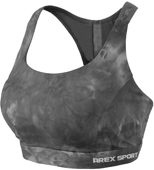 AREX SPORT 加大碼歐美風渲染工字透氣網布拼接可調節背扣式抑菌運動內衣