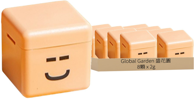 Global Garden 盛花園 Coffeehead 超方塊 義式深烘經典系列 即溶咖啡, 8顆, 2g, 1盒