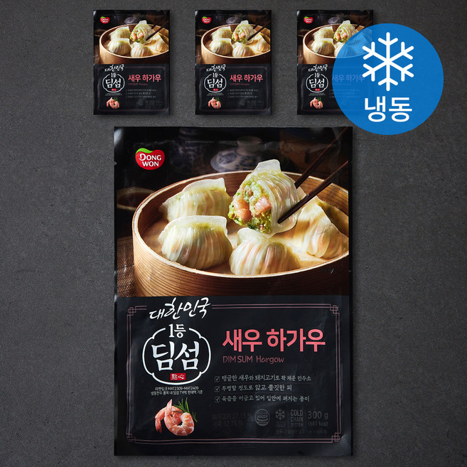동원 딤섬 새우 하가우 (냉동), 300g, 4개