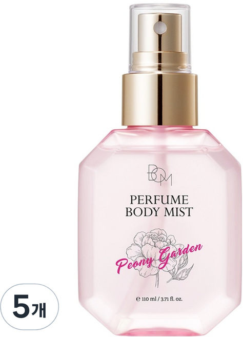 비오엠 퍼퓸 바디 미스트 피오니 가든, 110ml, 5개